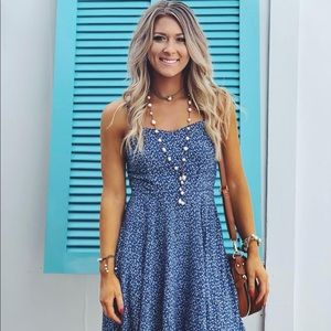 Floral blue dress!
